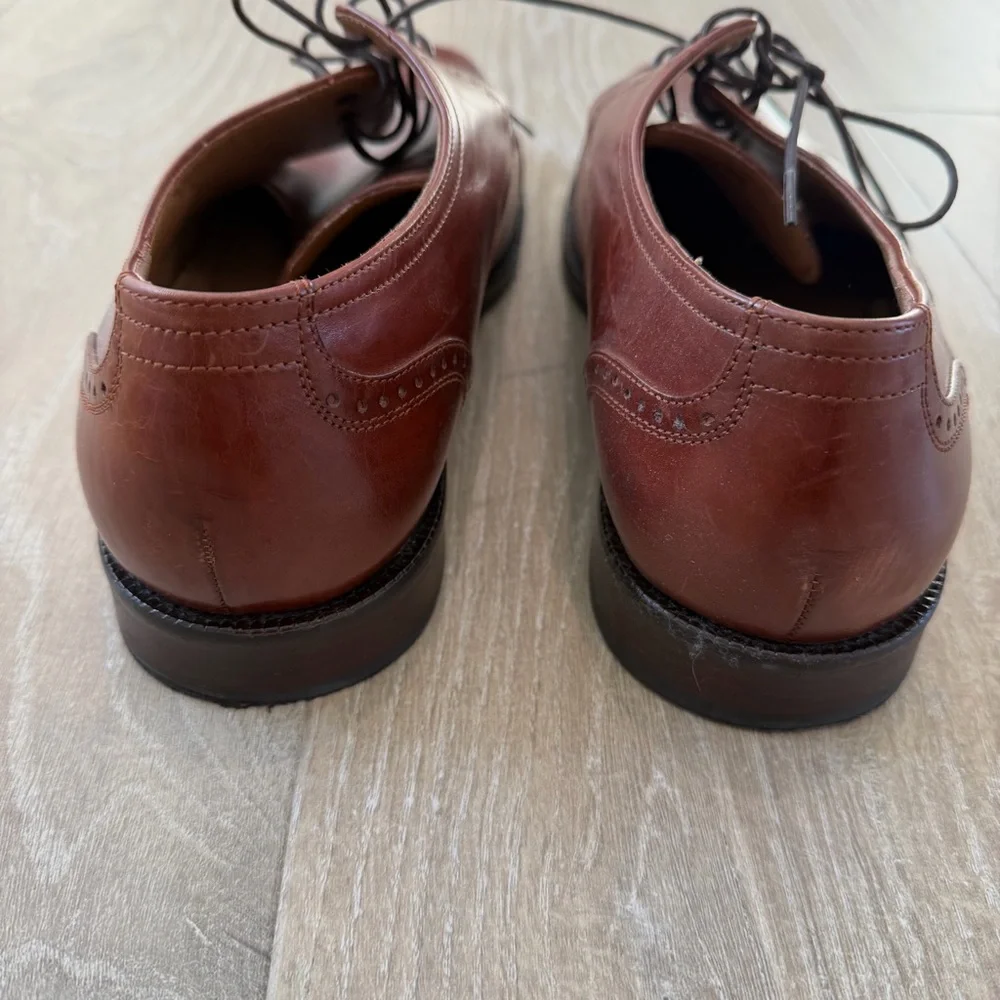 Johnston & Murphy Rich Brown Leather Derbys